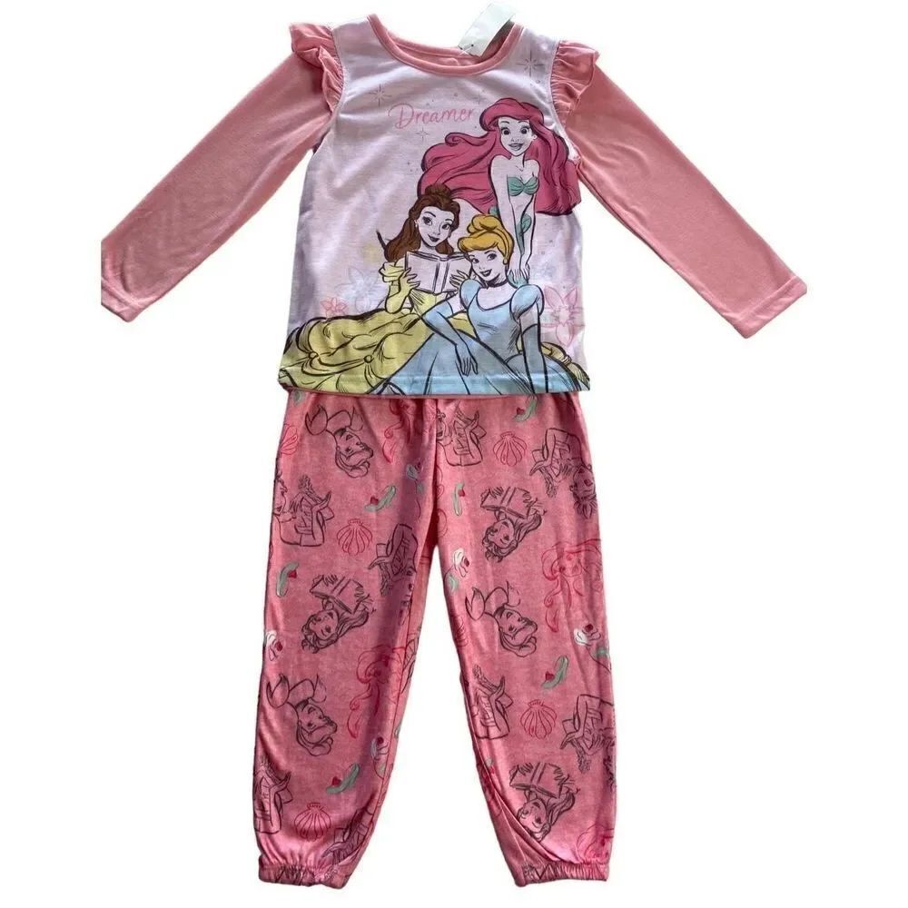 DISNEY PRINCESS GIRLS SIZE 4 “PRINCESS DREAMER” 2-PIECE PAJAMA SET